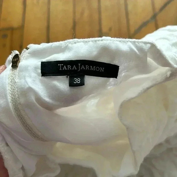 Tara Jarmon ivory lined flower lace  dress - Picture 5 of 7